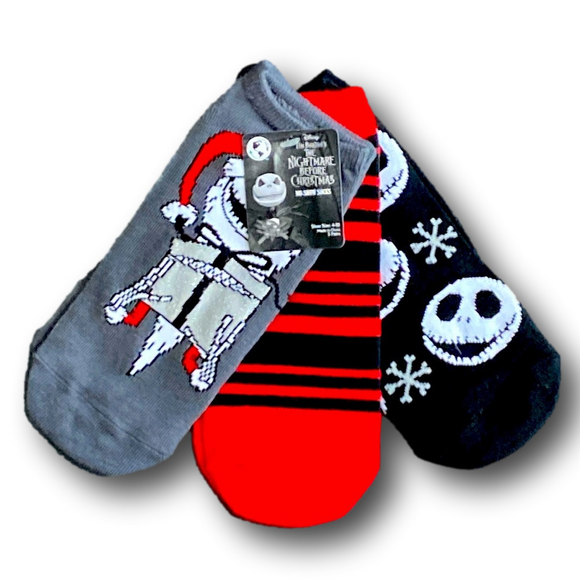 Disney Accessories - 3-Pack Nightmare Before Christmas Funny Novelty No-Show Socks - NWT